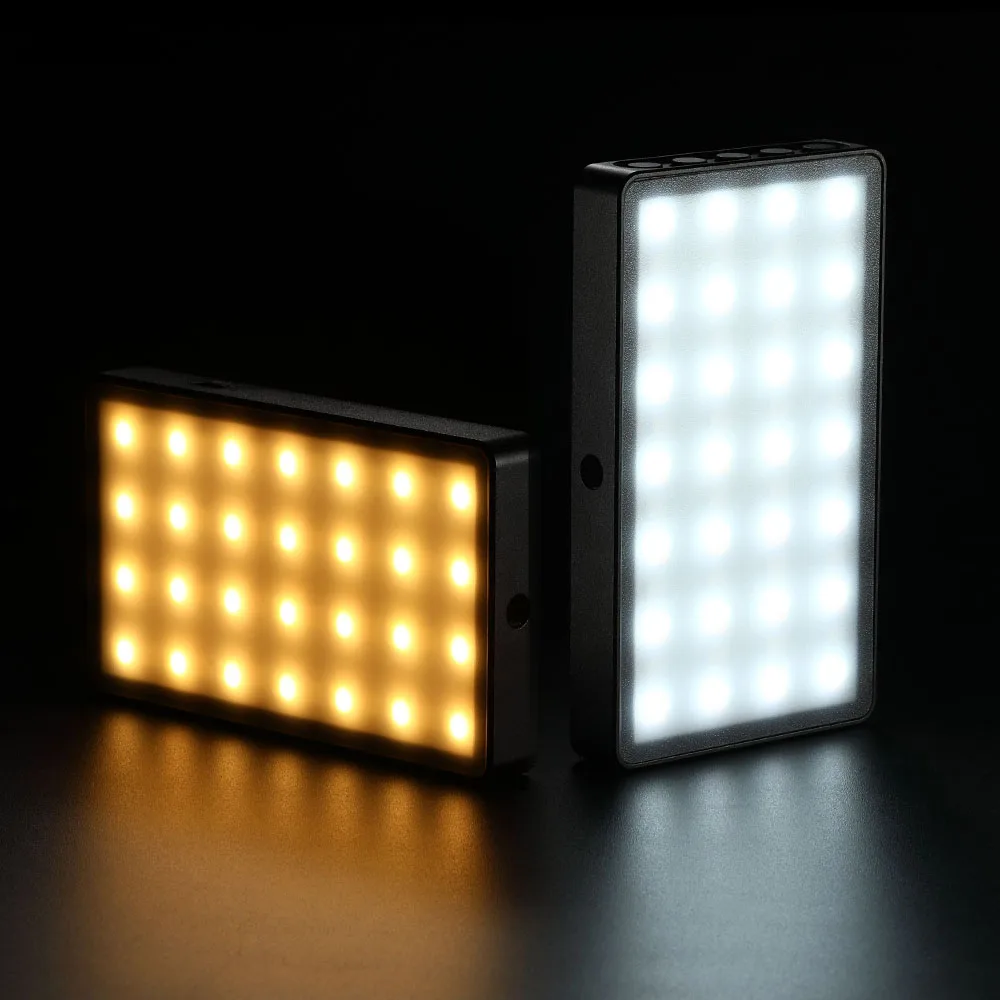 

RB08/RB08P Ultra Thin Dimmable LED Video Light LED Display with Battery On Camera DSLR Photography Lighting Fill Light