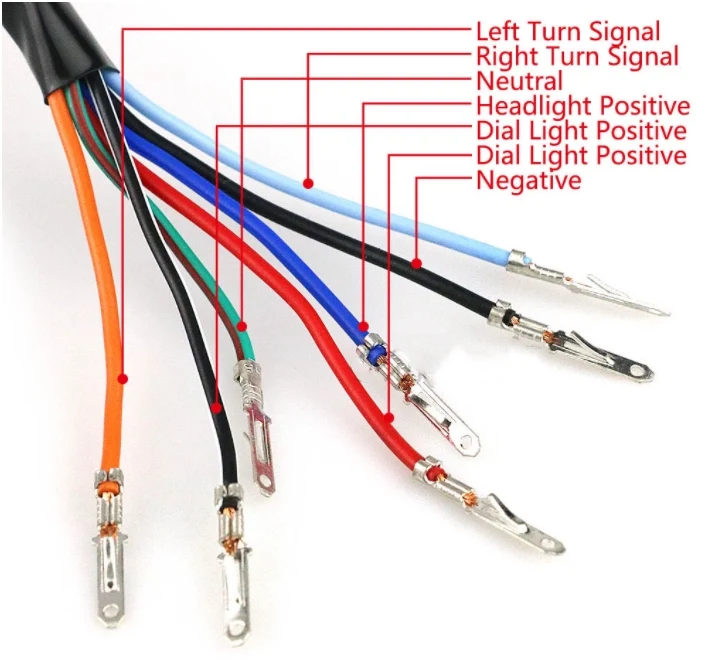 Универсальный мотоцикл в стиле ретро скоростной метр со светодиодным