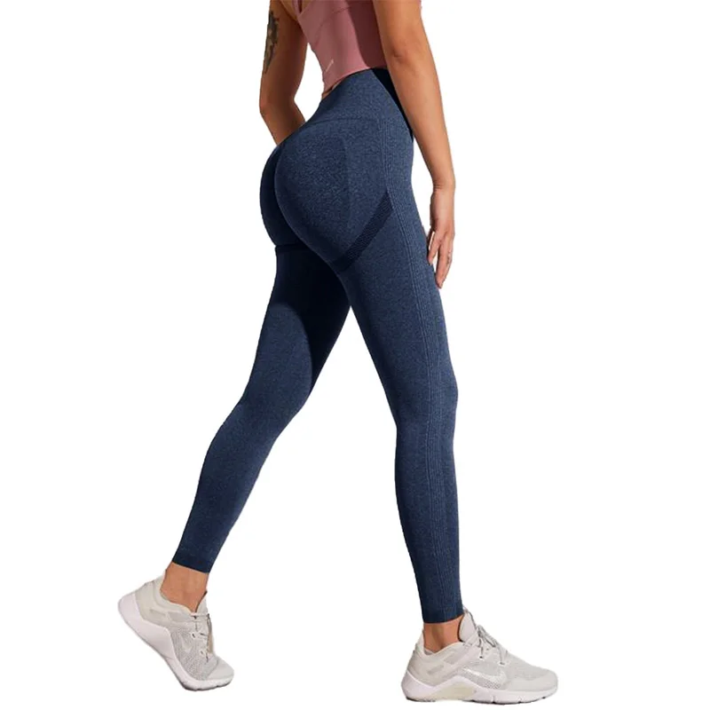 SUKE Sexy Hip-lifting Fitness Leggings Sports Candy Color High-waist Yoga Leggings