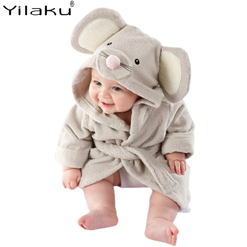 Банный халат Yilaku для мальчиков и девочек детская мультяшная Пижама панда кролик