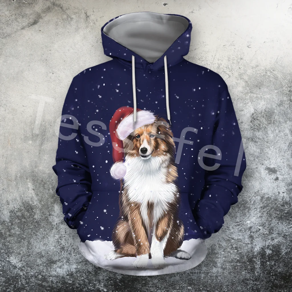 

Tessffel Merry Christmas Santa Claus 3D Printed Hoodies Sweatshirts Zip Hooded For Men And Women Casual Streetwear Style-C34