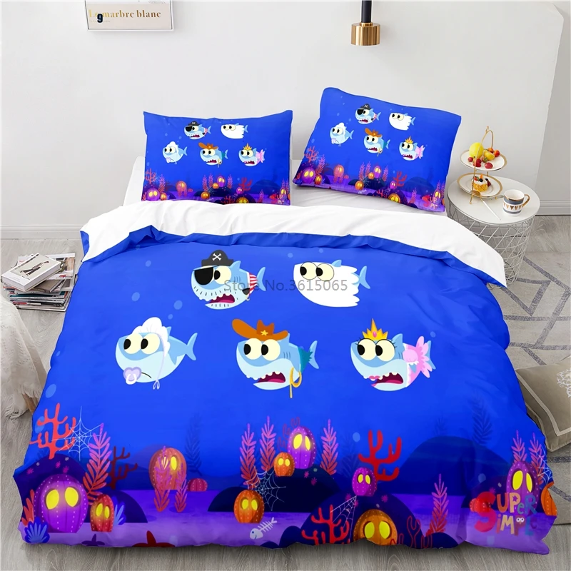 Песня Акула 3d постельное белье пододеяльник комплекты с наволочкой Детские Твин
