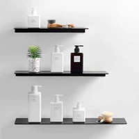 wzly bathroom shelves black aluminum wall mounted kitchen accessories shelf bathroom shower storage racks shampoo cosmetic shelf