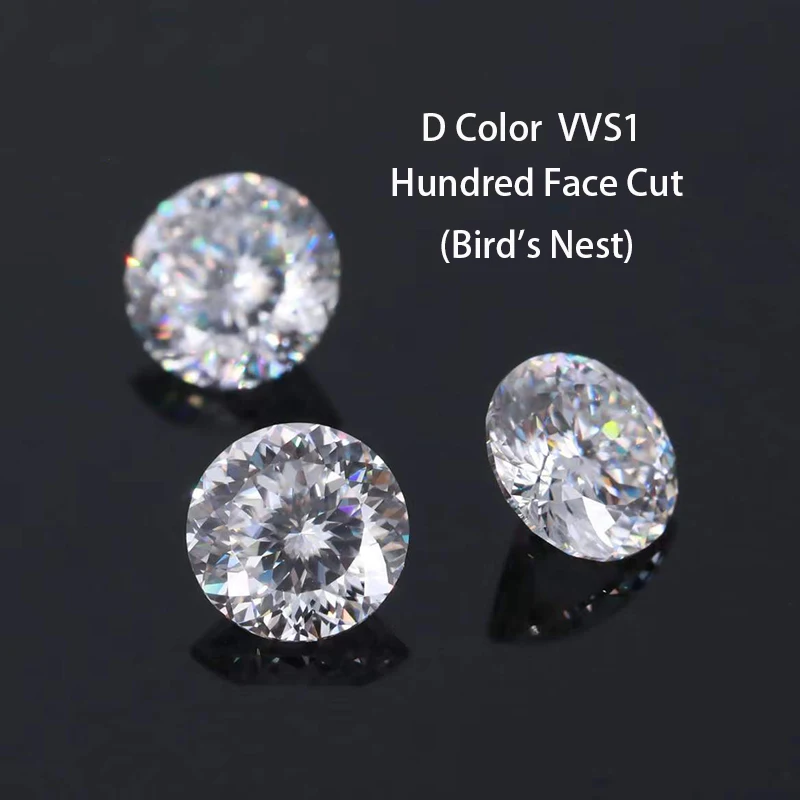 Real 0.5-3ct D Color VVS1 Bird's Nest Cut Moissanite Loose Stone Gra Pass Diamond Tester Lab Gemstone for DIY 18k Gold Jewelry
