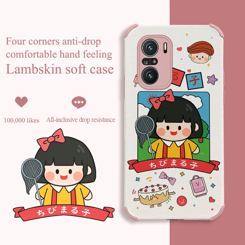 

Cartoon Girl Phone Case For Xiaomi Redmi K40 k40pro K40proplus Pro Proplus Liquid Silicone Cover