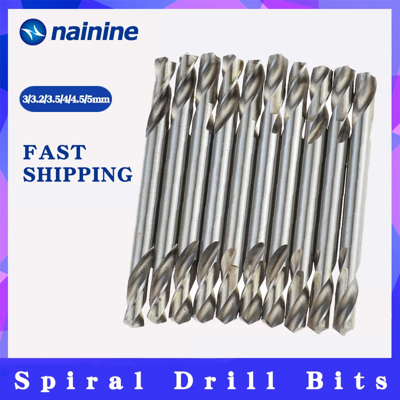 Спиральные сверла HSS набор спиральных Сверл с двойным концом 10 шт. 3/3 2/3 5/4/5/5 мм