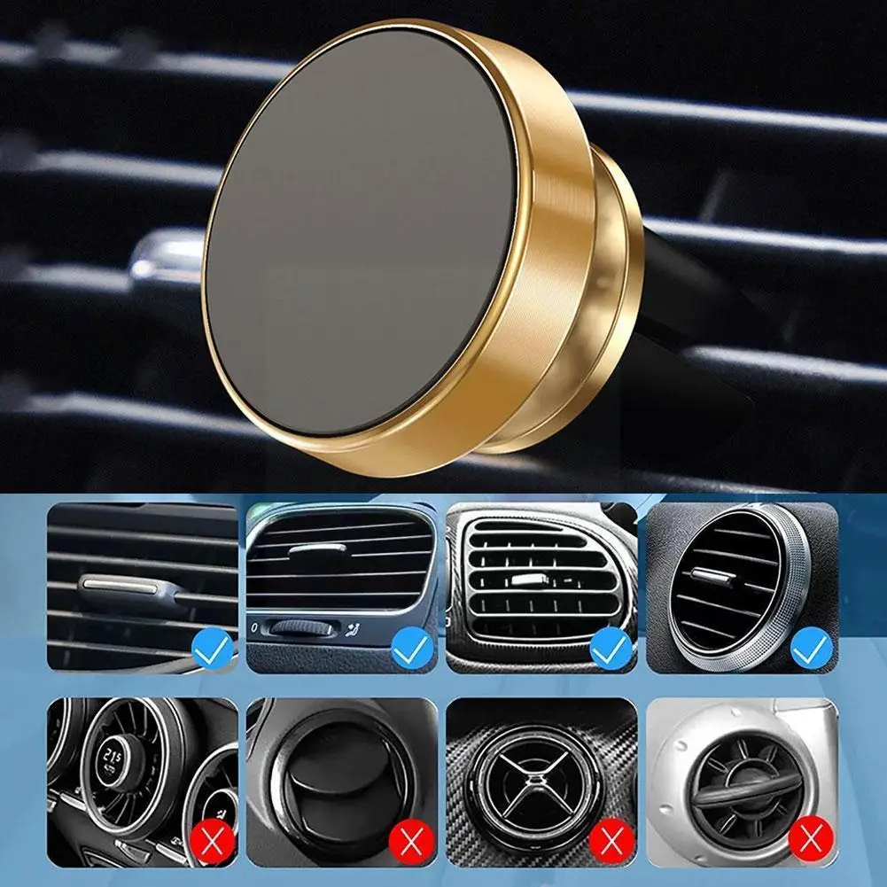 

Car Mobile Phone Holder Instrument Panel Air Outlet Frame Car Universal Magnetic Mobile Support Holder Phone Mobile Navigat B2F7