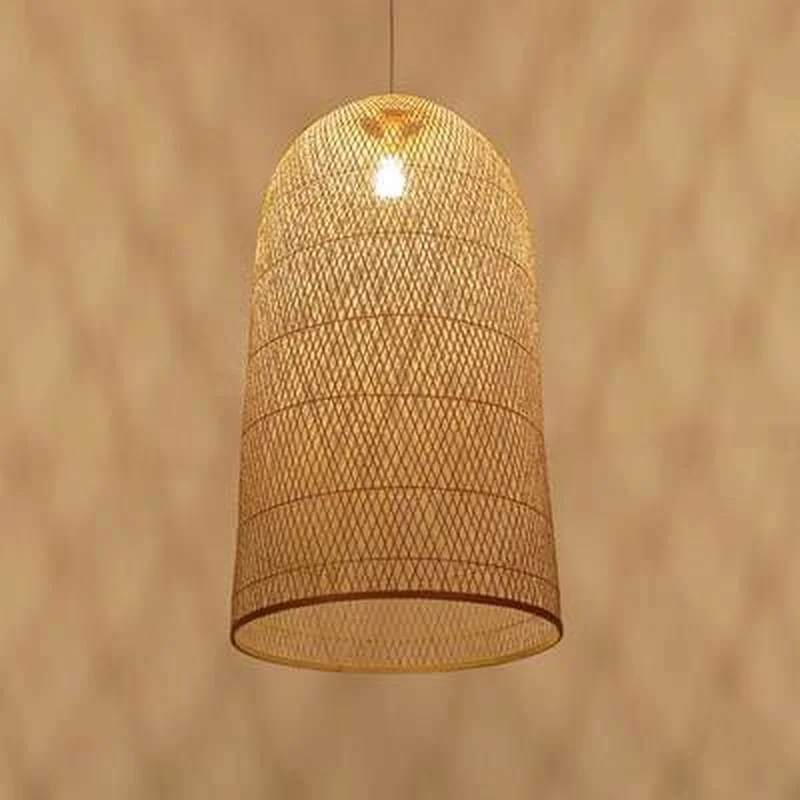 Скандинавские подвесные светильники из бамбука деревянные плетеные китайские