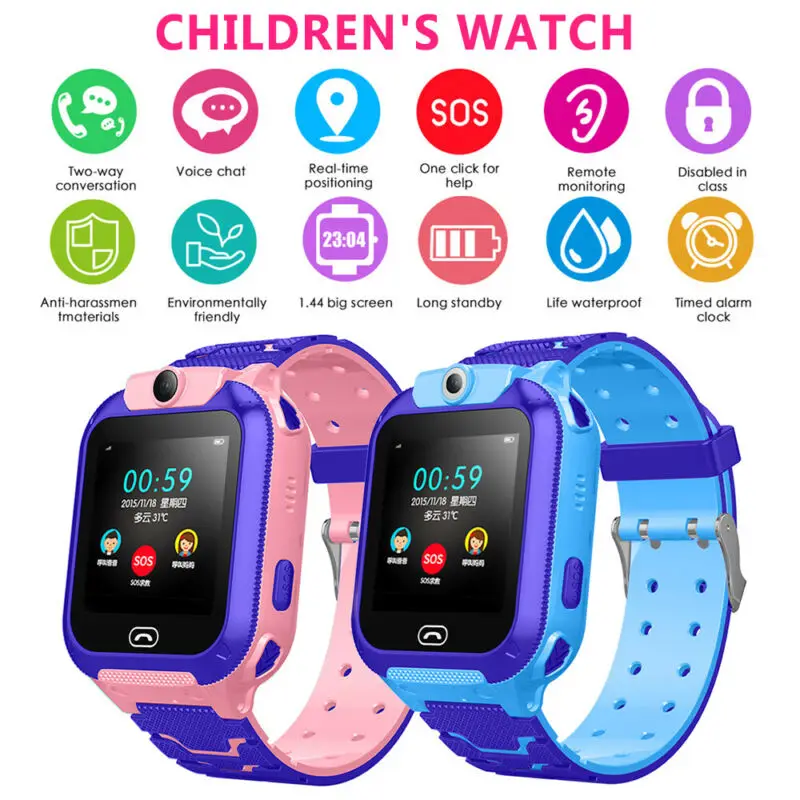 Милые Детские Смарт часы определяющий местоположение в реальном времени