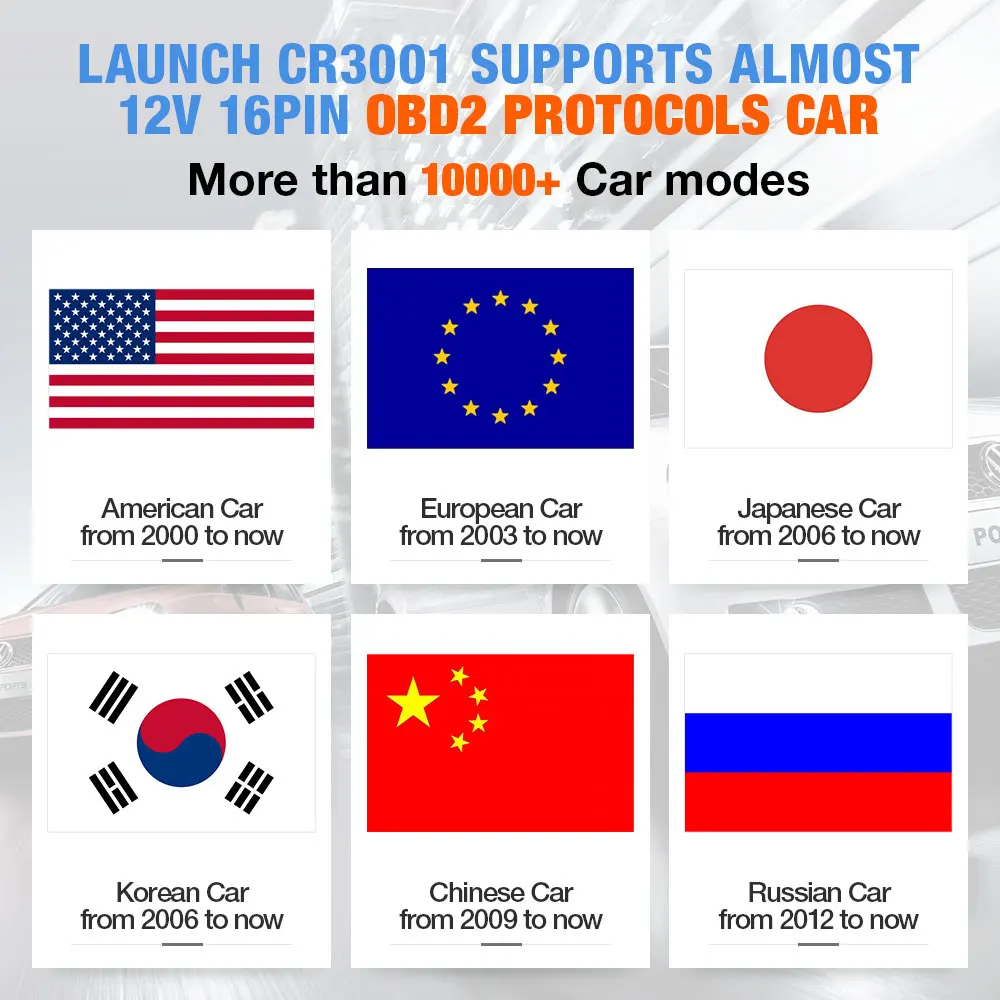 Сканер LAUNCH obd2 X431 CR3001 профессиональный автомобильный диагностический инструмент