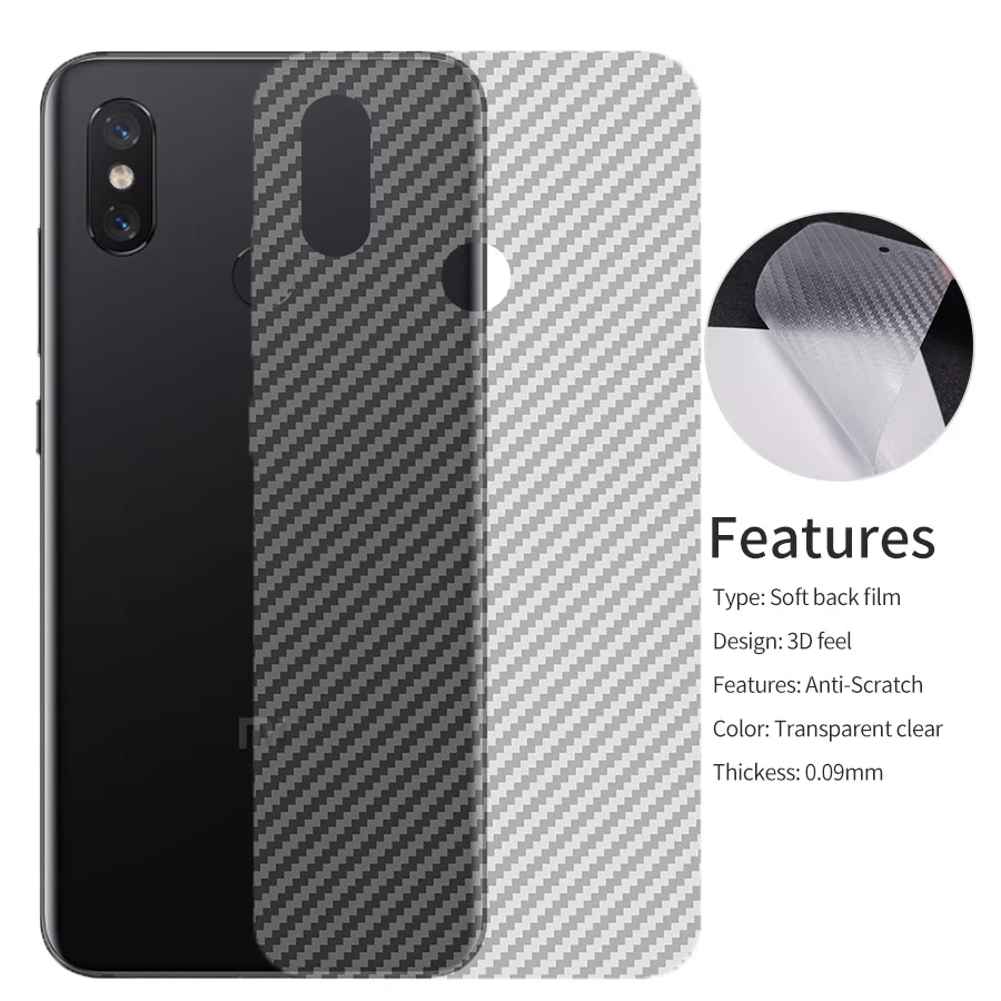 5 шт. задняя пленка для Xiaomi Redmi 7a 6a Note 8 7 6 Pro 3D прозрачная углеволоконная Защитная