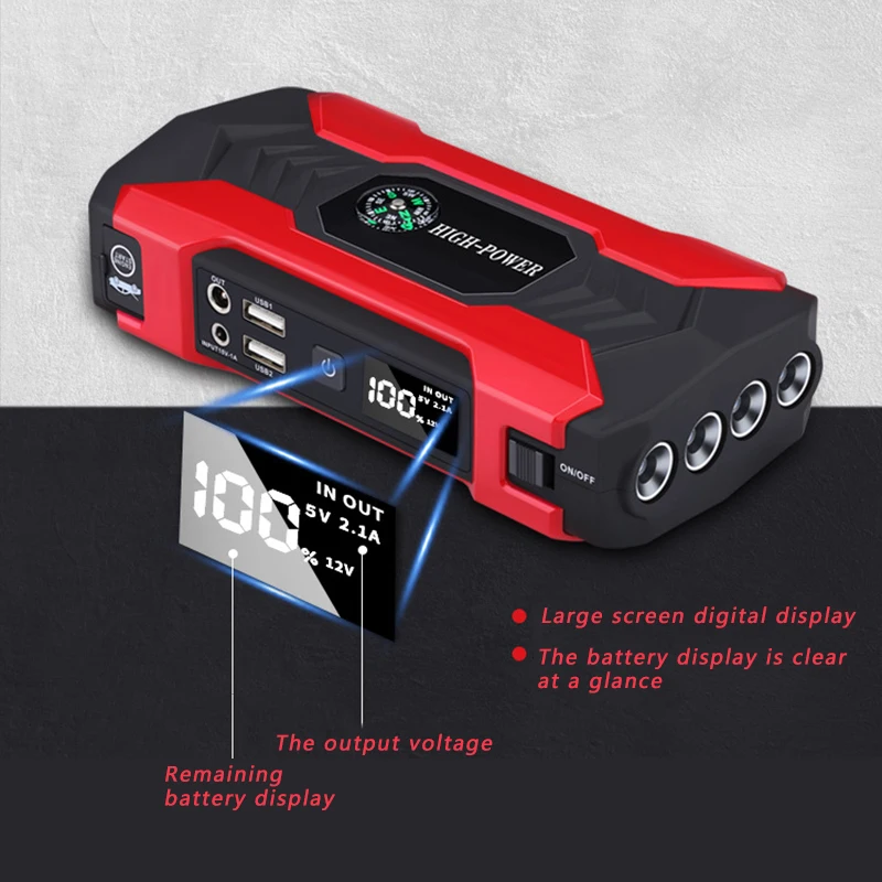400A Car Jump Starter Power Bank 20000mAh Portable Charger Powerbank Emergency Booster Starting Device Battery Station | Автомобили и