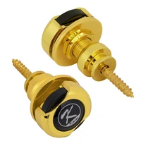 kmise guitar strap lock button for electric acoustic classical bass gold black chrome