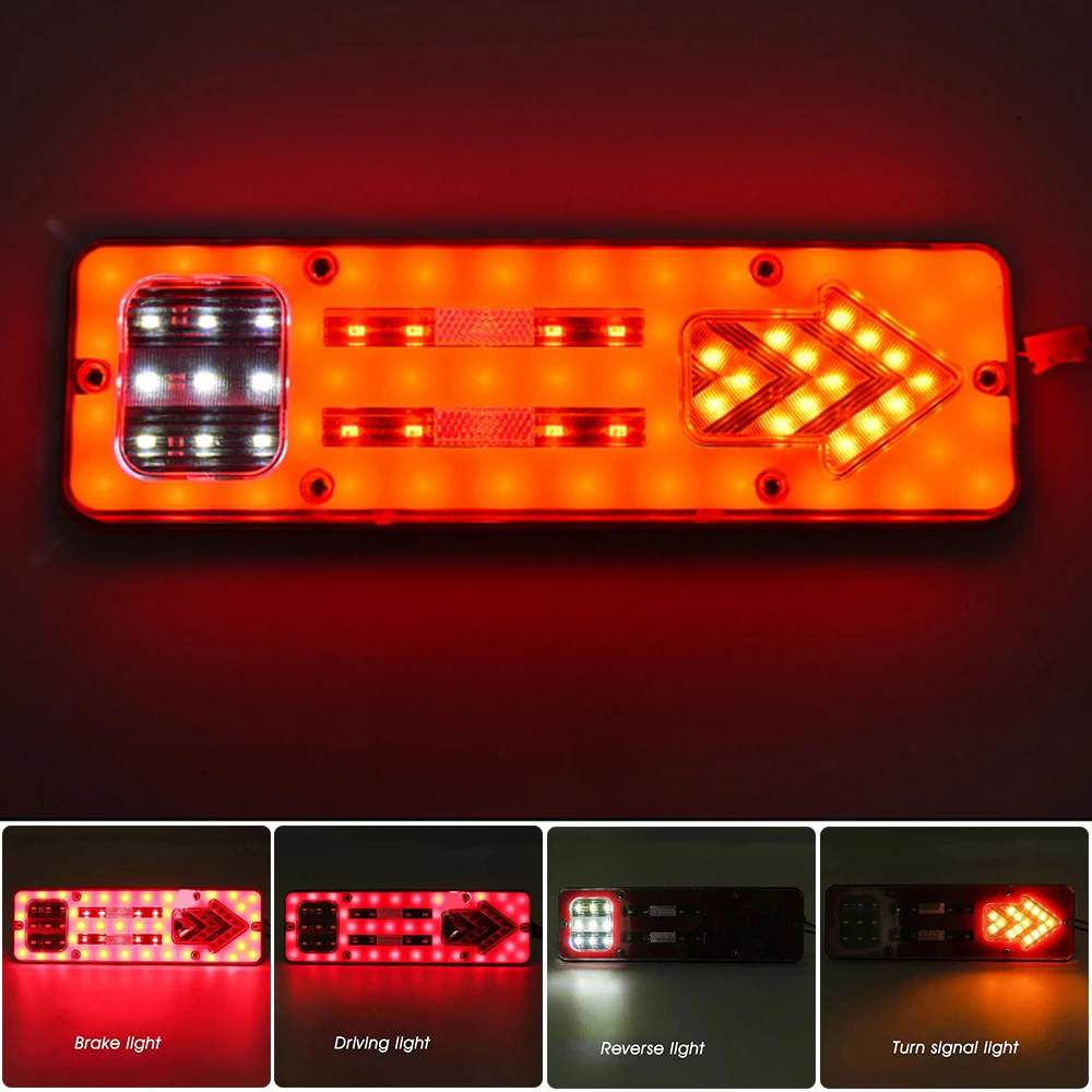 2 шт. 12 В Динамический светодиодный задний фонарь для автомобиля грузовика сигнал