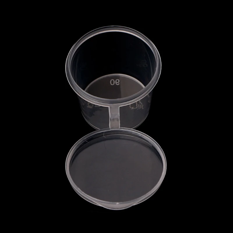 

100Pcs 25ml Plastic Disposable Sauce Cups With Lid Food Storage Containers Boxes