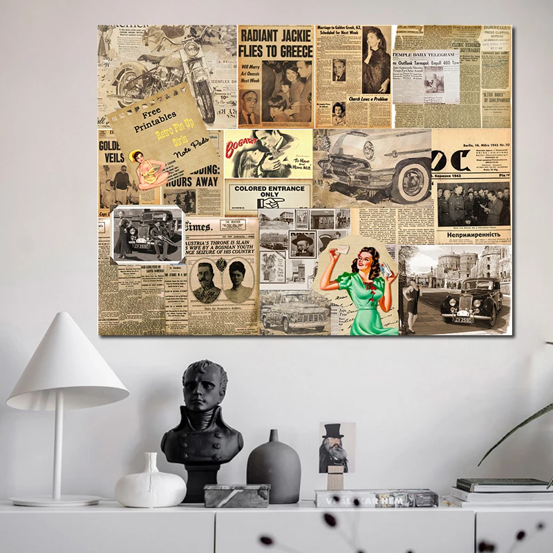 Настенная картина черного и белого цвета Одри Хепберн милые Мультяшные животные