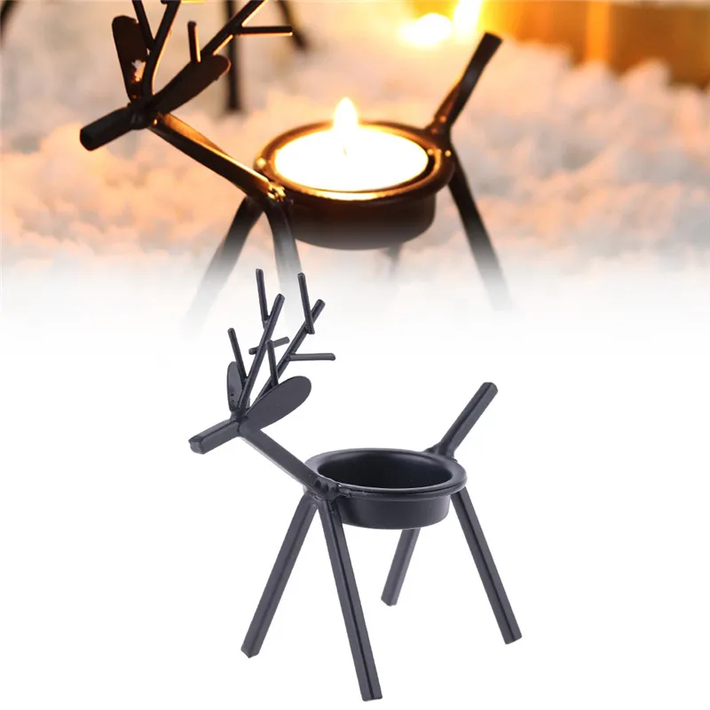 Рождественский олень подсвечник европейский Железный Подсвечник канделябр на