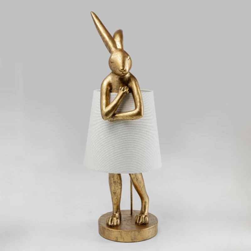 

New Design Rabbit Sculpture Table Lamp Desk Light for Bedroom Bedside Lamp Art Decor Stand Lamp Animal Bunny Lamp