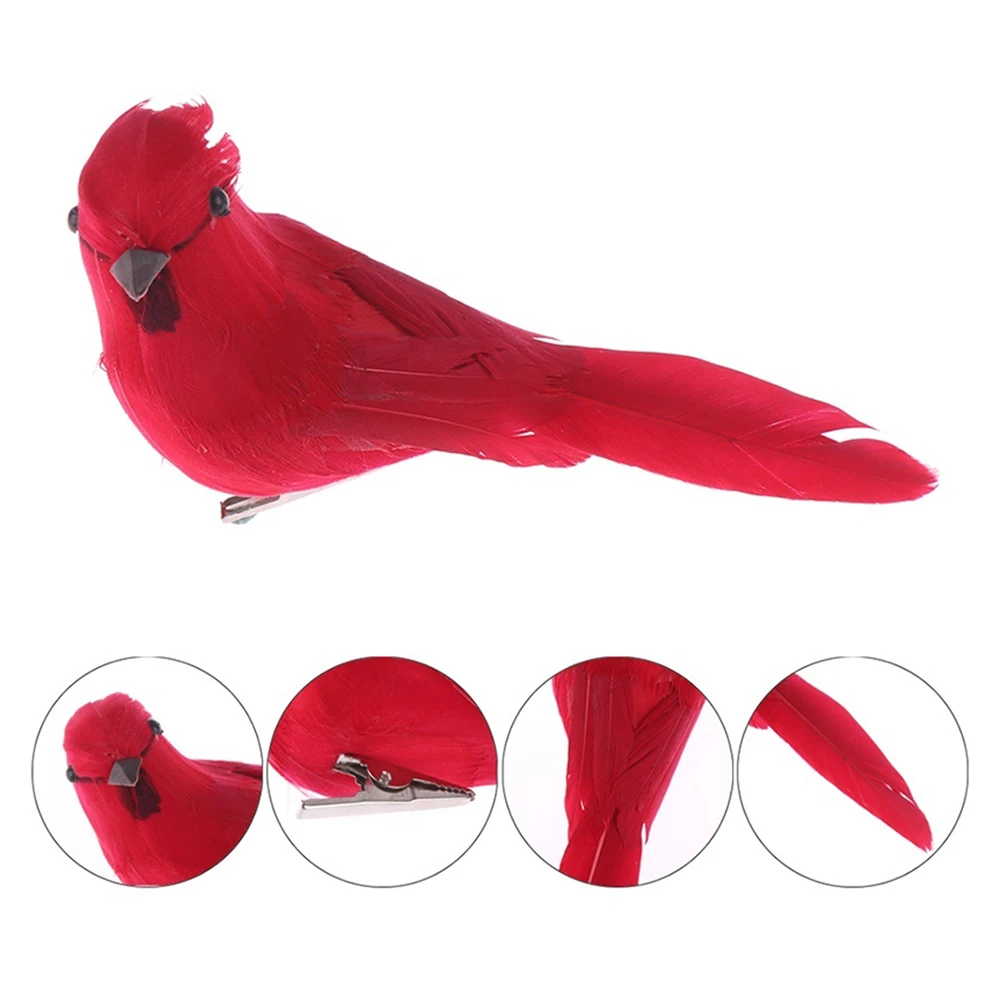 

Artificial Foam Feather Parrots Handcraft Imitation Bird Model Photography Prop Outdoor Garden Decoration 12x4x6cm