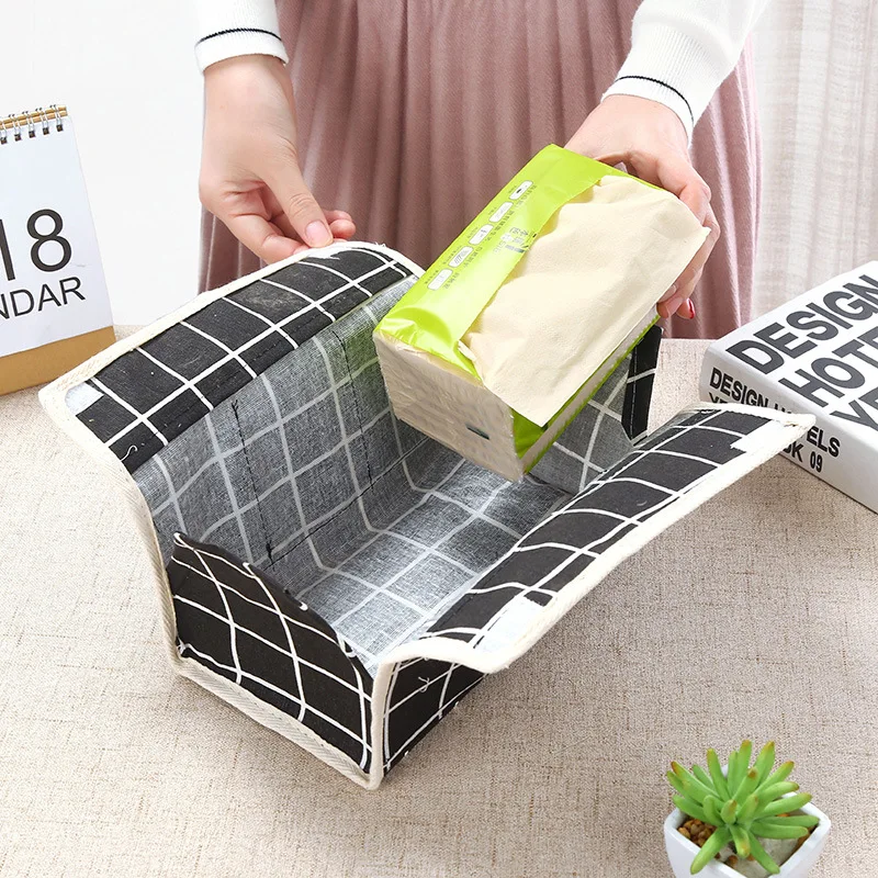 Хлопковый Конопляный кофейный столик коробка для полотенец пульт