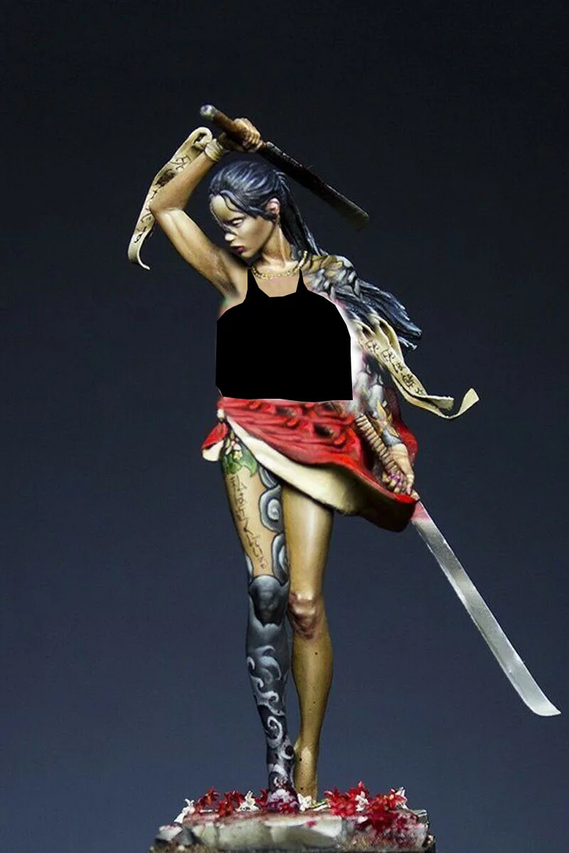 1/24 сборный Набор фигурок из смолы Женский истребитель|Наборы для сборки моделей|