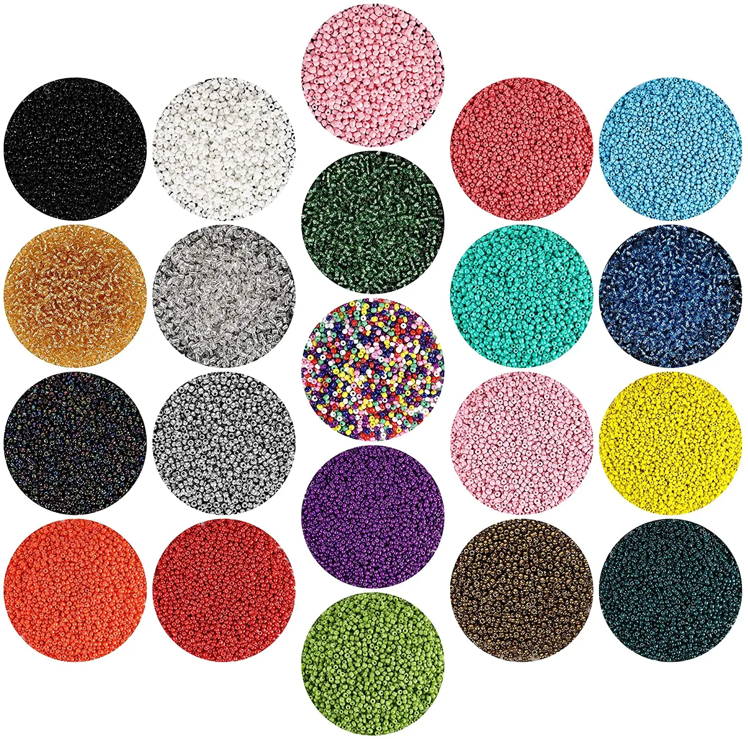 

Glitter Czech Glass Pony Seed Beads Size2/3/4mm Small Round Beads Handwork Making For Adult Jewelry Making Kits