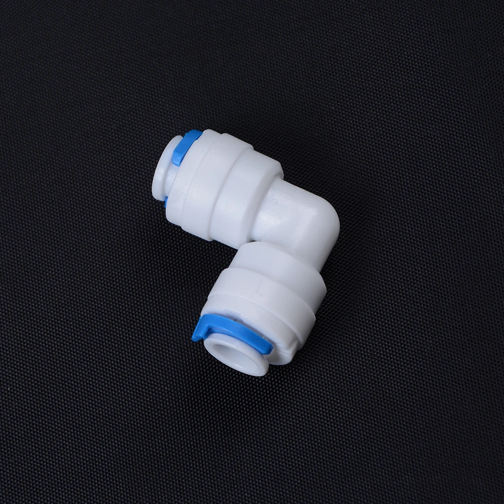 

1pcs 1/4" - 1/4" OD Tube POM Pipe Fitting Hose Elbow Quick Connector Aquarium RO Water Filter Reverse Osmosis System