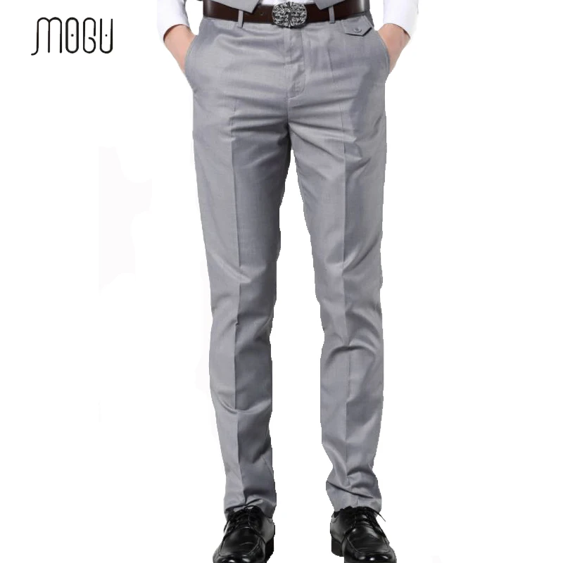 PLYHUNY 2020 New Casual Dress Pants For Men Slim Men Dress Pants Red Mens Elastic Waist Dress Pants Skinny Casual Trousers