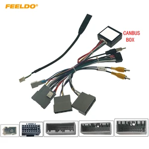 Автомобильный аудио 16-контактный DVD-плеер FEELDO, адаптер питания с can-шиной для Honda City Greiz Odyssey, стерео штекер, жгут проводов