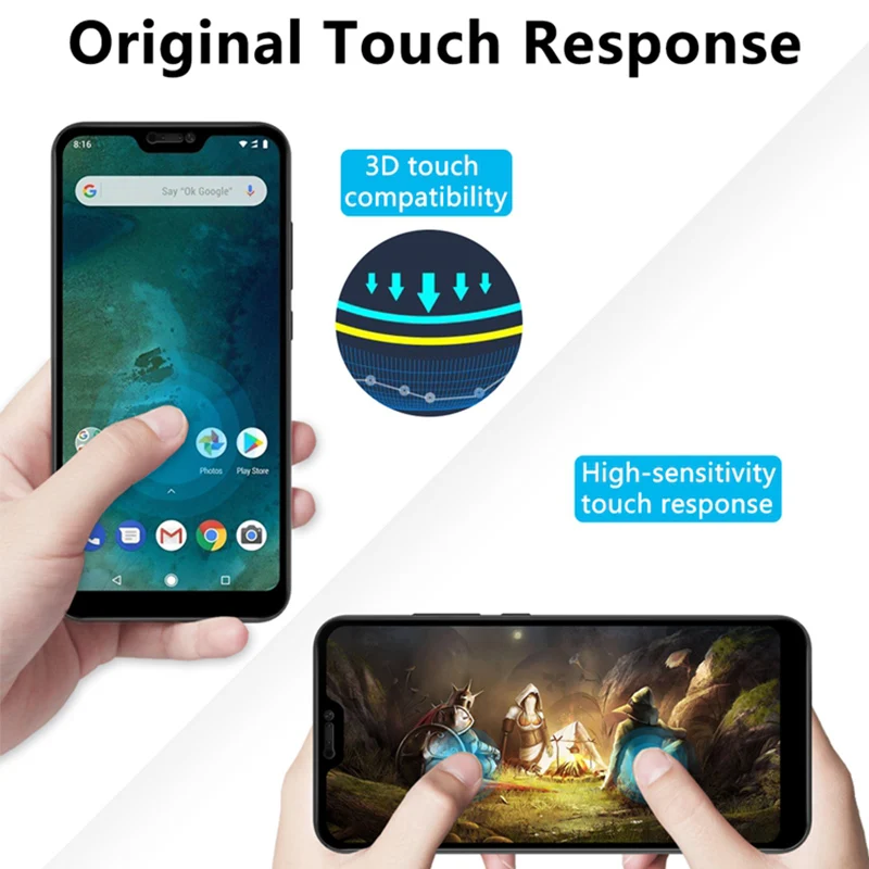 Защитное стекло для Xiaomi Mi 8 Lite A1 A2 9 Pro SE Pocophone F1 2 шт. | Мобильные телефоны и