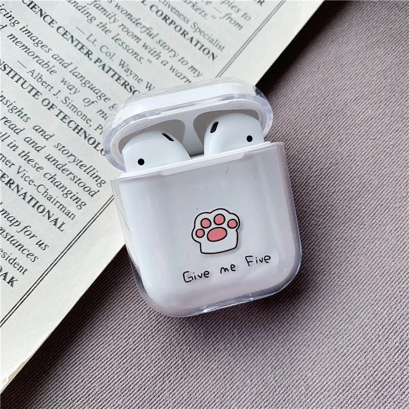 Милый чехол для Apple AirPods с мультяшным рисунком Bluetooth наушники защитный жесткий Air