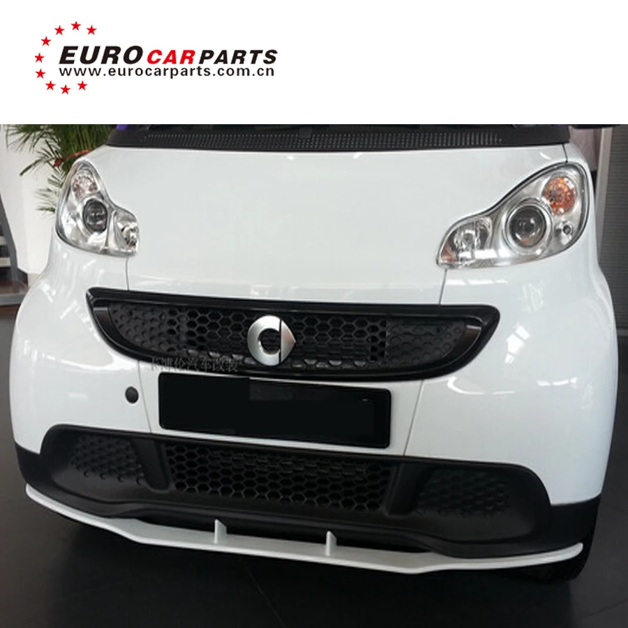 Передний бампер Smat 451 B style из полипропилена для переднего спойлера с губой от 2009