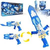 three mode mini force transformation sword toys with sound and light action figures miniforce x deformation weapon gun toy