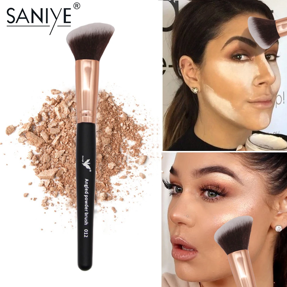 SANIYE синтетические волокна Косметика основа макияж кисти угловая румяна порошок