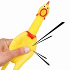 Кричащая курица игрушка для домашних животных сжимаемая пищалка забавная игрушка безопасная резиновая игрушка для собак моляр жевательная игрушка