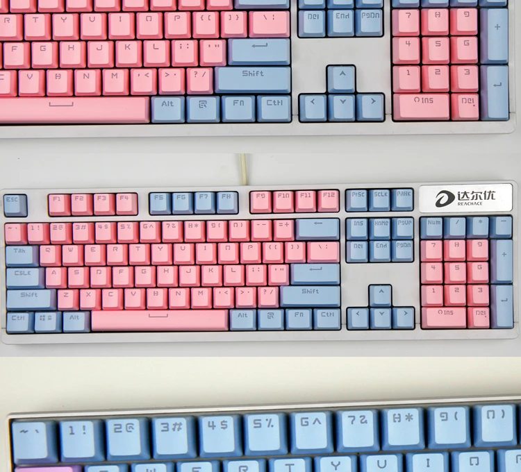 Розовый Фиолетовый Синий механическая клавиатура Ключ Крышка 104/87 keycap ABS Прозрачный ключ крышка для игр механическая клавиатура MX брелки