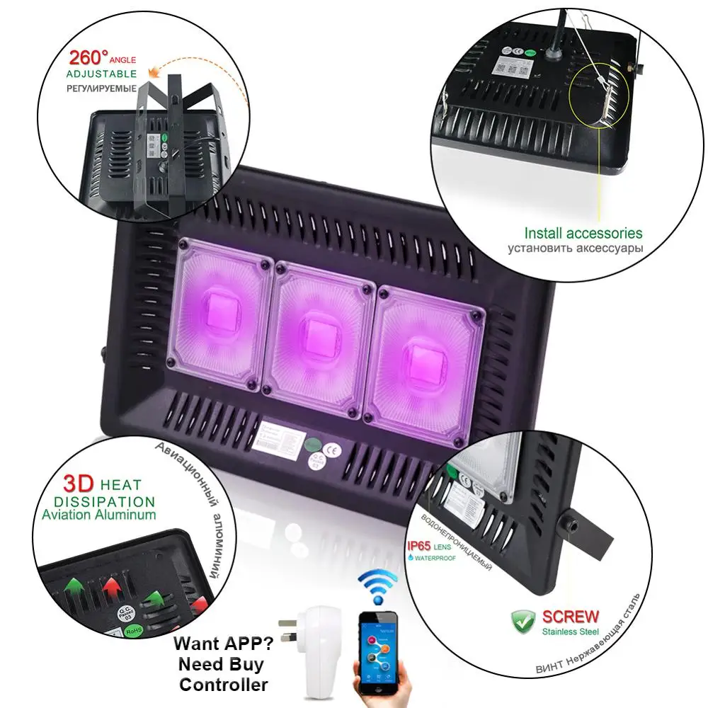 Светодиодный сценический прожектор для дискотеки ультрафиолетовая черная