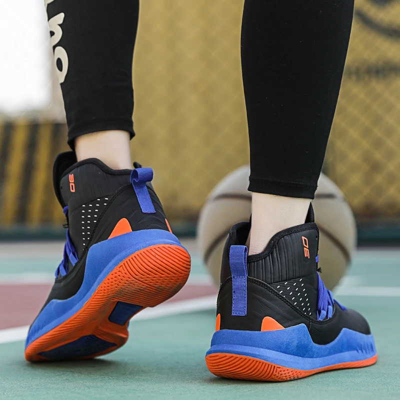 

2021 Newest Men Basketball Shoes Outdoor Sneakers High Top Sport Athletic Hot Black Gray Mans Zapatillas Baloncesto Male Cool