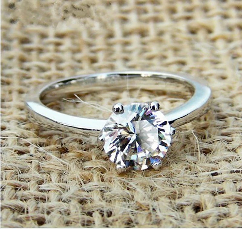 С сертификатом производство Китай роскошная женская 1.0ct лаборатории кольцо с