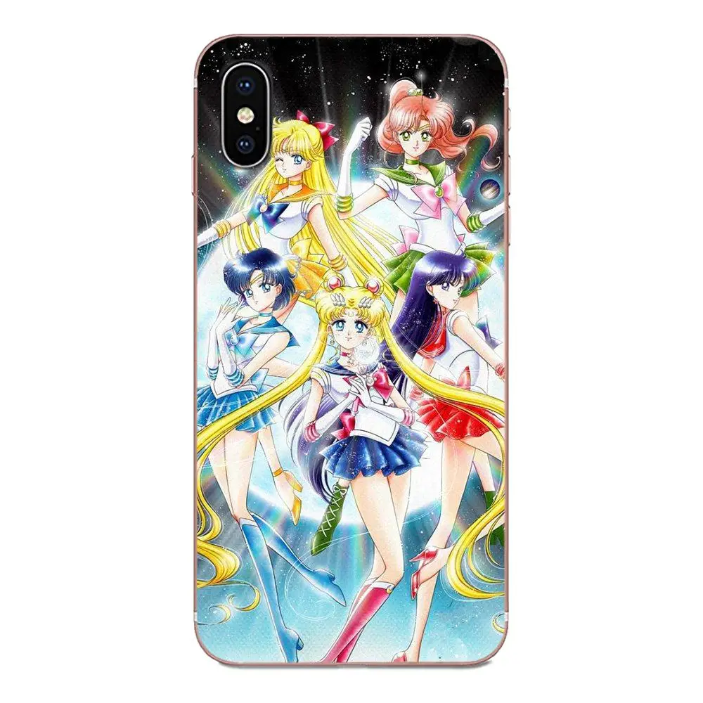 Cute Sailor Moon Crystal Version Girly Custom For Samsung Galaxy A10 A20 A20E A3 A40 A5 A50 A7 J1 J3 J4 J5 J6 J7 2016 2017 2018 | Мобильные