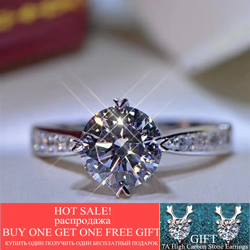 Оригинальное бриллиантовое серебряное кольцо с муассанитом 1 карат бриллиантом