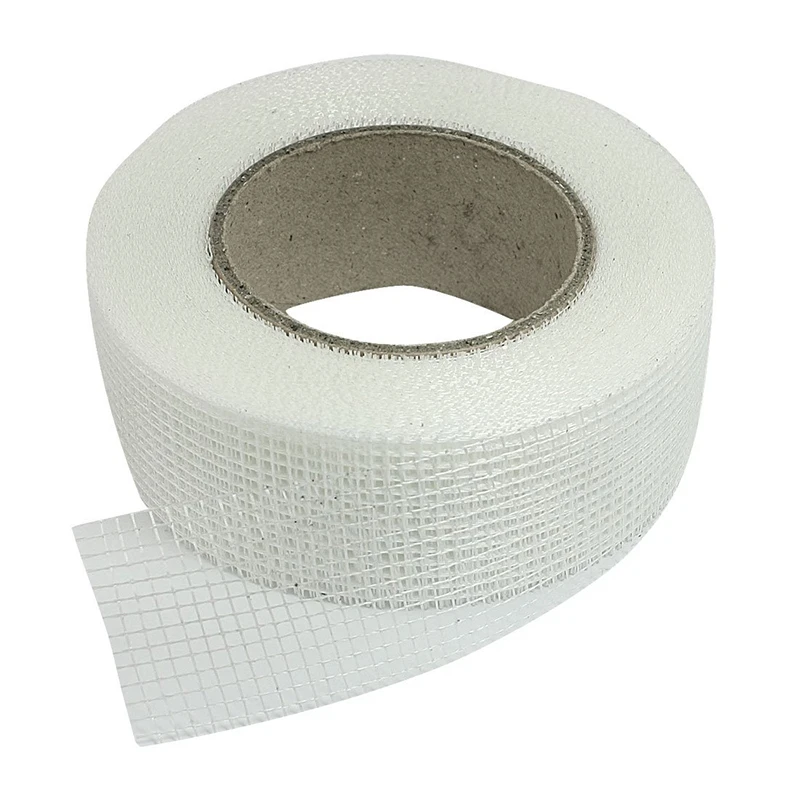 

Self-adhesive white fiberglass mesh tape for cracks holes