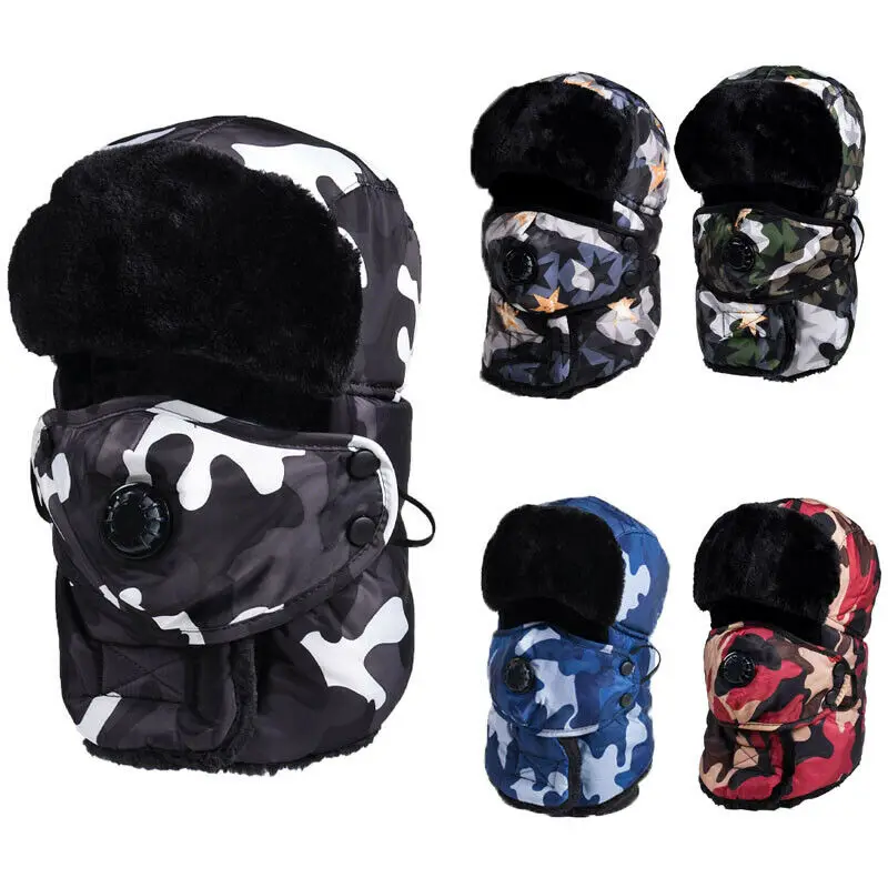 Men Snow Cap Thickening Warm Velvet Earmuffs Cycling Windproof Winter UK | Аксессуары для одежды