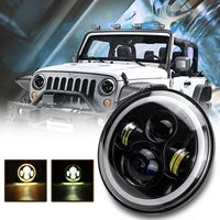 2pcs 7 inch car round led headlights head turn signal lamps drl highlow beam waterproof ip67 for jeep wrangler