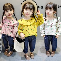 girls clothing suits blouse pants 2021 cherry spring autumn kids teenagers outwear kids cotton tracksuit sport suits