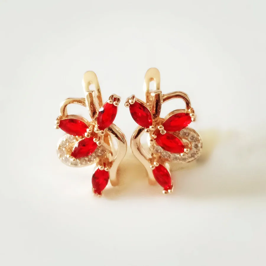 Золотые серьги 585 Женские Ювелирные изделия роскошный подарок на день рождения