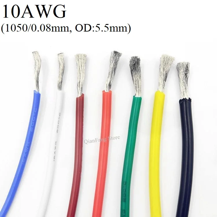 Сверхмягкий силиконовый изоляционный провод 10AWG высокотемпературный гибкий