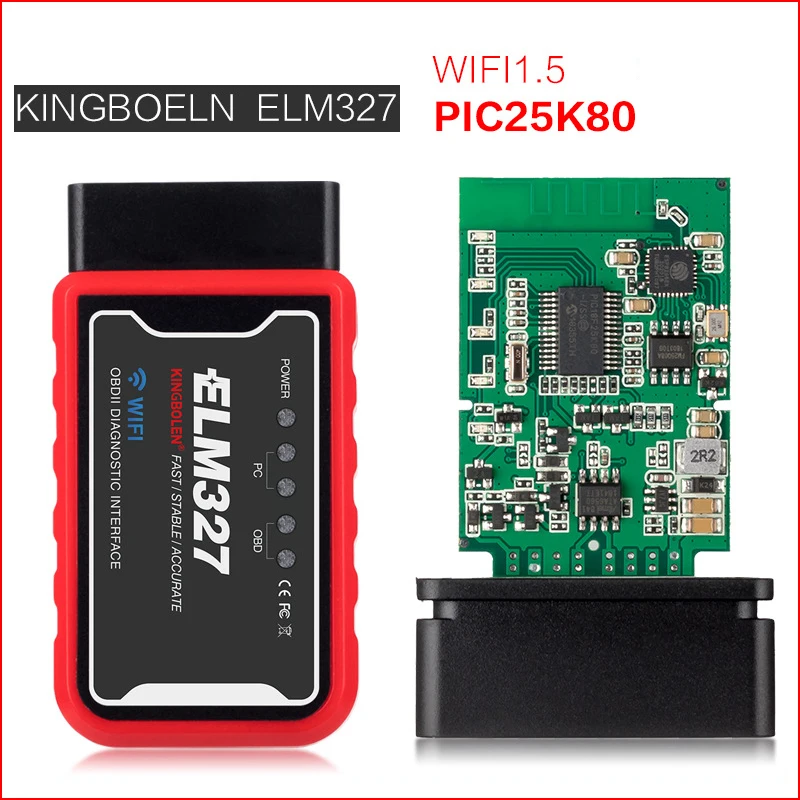 

OBD II ELM327 WIFI Car Fault Diagnosis Instrument Android Apple System PIC25K80 Chip Diagnostic Tools