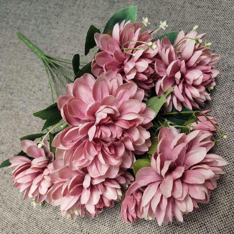 49 см 9 головок искусственные цветы Георгии украшение для дома свадебная