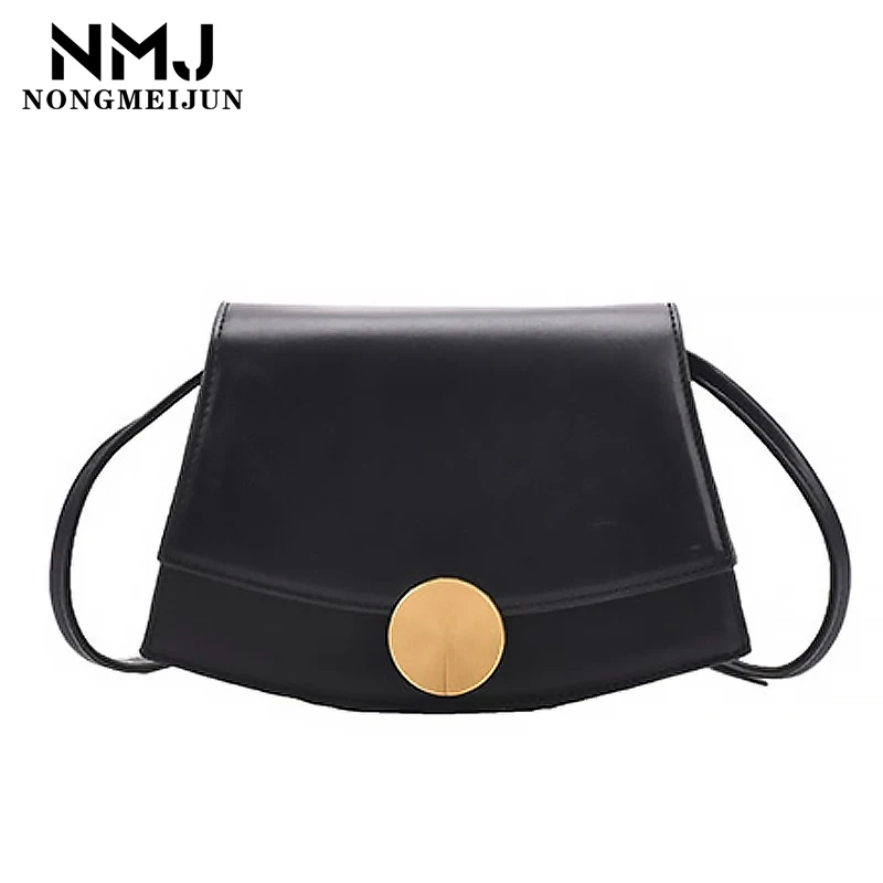 

Designer Women's Bag Fan-shaped Simple PU Leather Handbags for Women Messenger Bag Chain Ladies Shoulder Bags 2021 Women's Brand